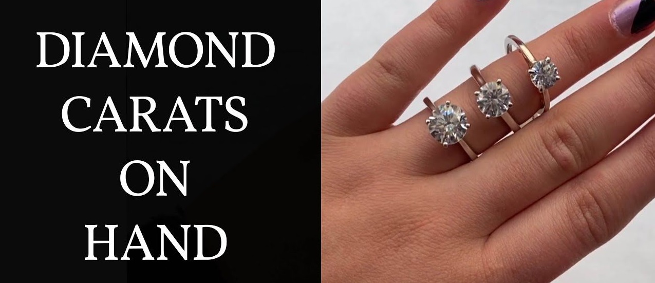 2 carat vs 3 carat diamond rings on finger